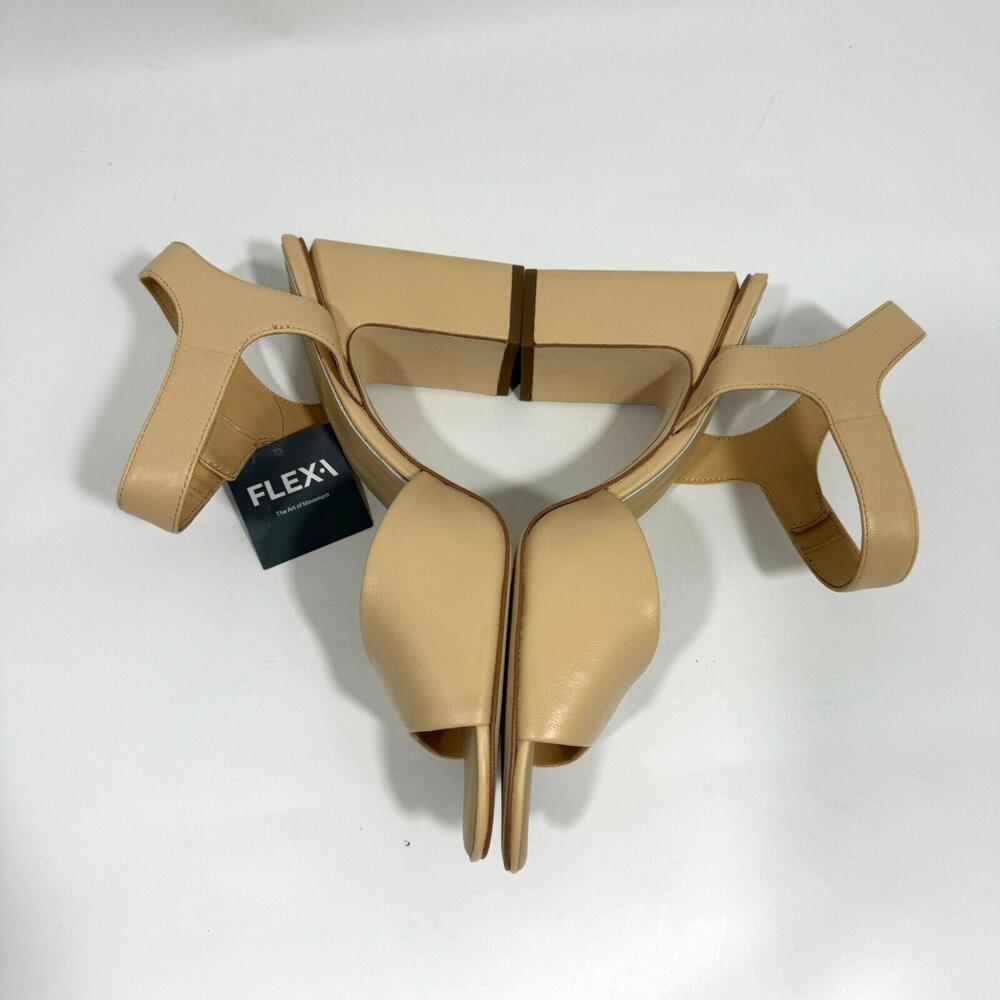 SARTO by Franco Sarto Women’s Size 11 Beige Flex Natalie Leather Sandal Heels - Picture 5 of 12